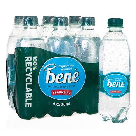 Bene Water sparkling natural spring water bottles